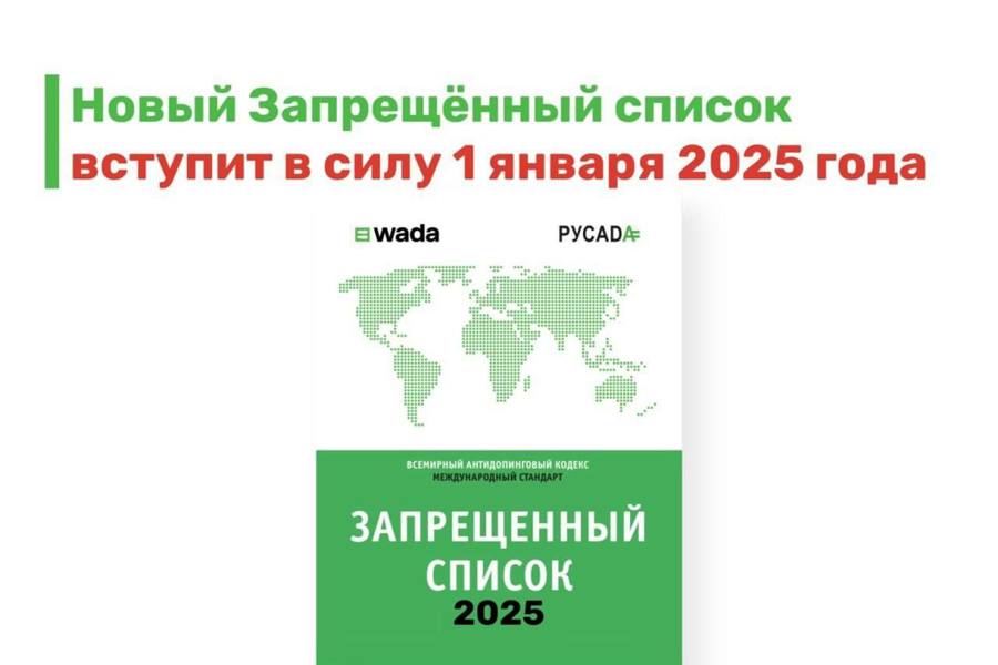 Всемирное антидопинговое агентство (WADA) опубликовало Запрещенный список на 2025 год, который вступит в силу 1 января 2025 года.