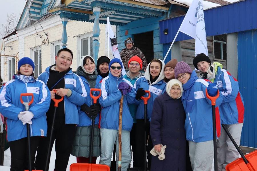 В Мариинско-Посадском округе прошла Всероссийская патриотическая акция «Снежный десант РСО. Десант Победы»