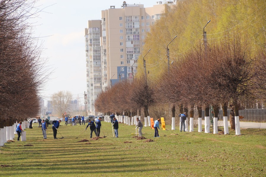 В минувшие выходные в Новочебоксарске прошли мероприятия по благоустройству территорий в рамках Всероссийского субботника