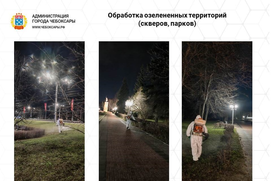 Администрация Чебоксар проводит акарицидную обработку на площади более 1 млн кв. метров