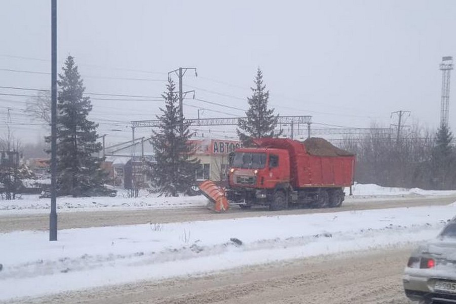 Дорожные службы в городе Канаш переведены на усиленный режим работы