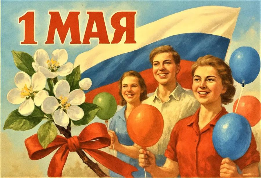 Поздравление главы Яльчикского муниципального округа Л.В.Левого с Первомаем