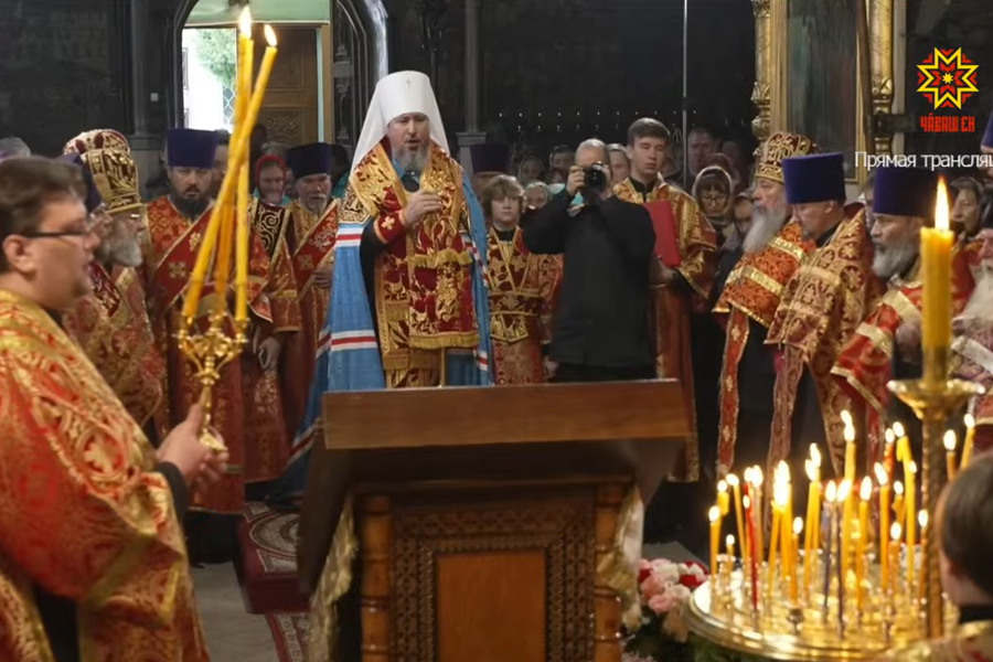 В столице Чувашии у ковчега с мощами великомученика Георгия Победоносца состоялся Всероссийский молебен о Победе