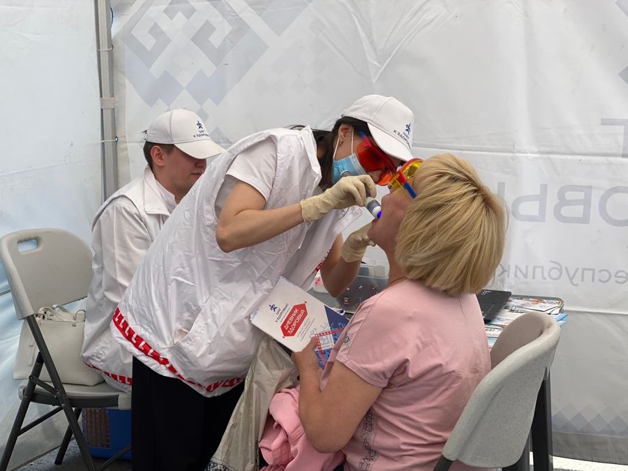 На парковке ТЦ «Эссен» прошла акция «Шаг к здоровью»!