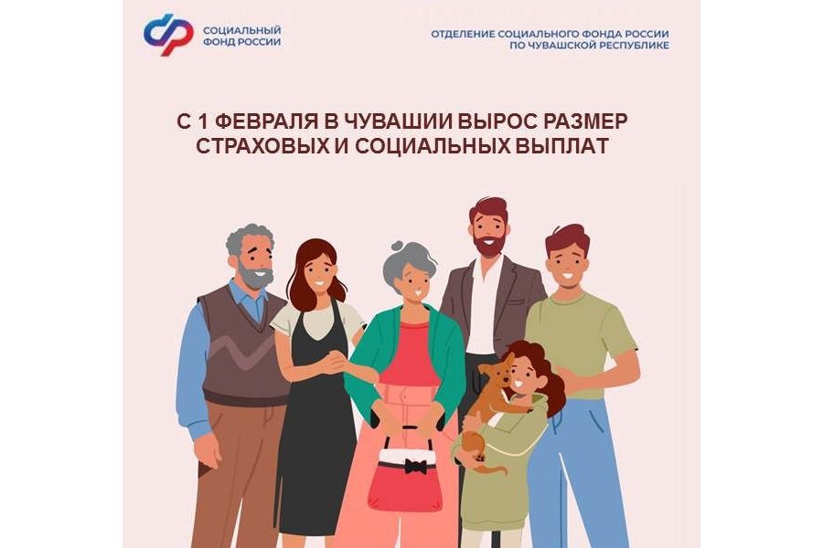 С 1 февраля Отделение СФР по Чувашии проиндексировало ряд социальных и страховых выплат жителям региона на 5,6%