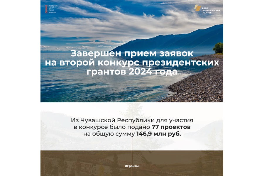 Завершен прием заявок на второй конкурс президентских грантов 2024 года