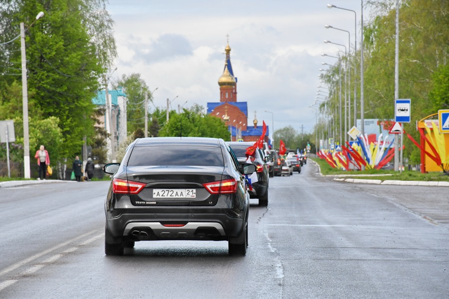 Патриотический автопробег «Победа» состоялся в Батыревском муниципальном округе