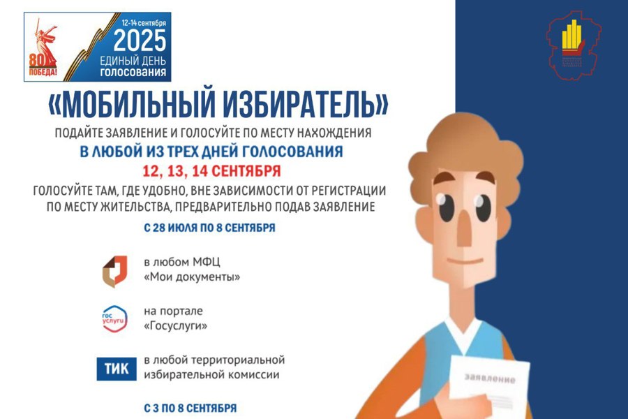 ️ «Мобильный избиратель»: стартовал прием заявлений