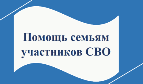 Помощь семьям участников СВО