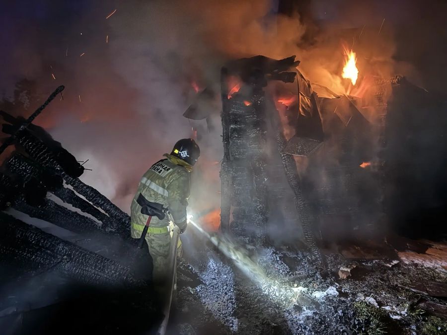 Оперативная сводка: пожар в д. Досаево Красноармейского МО