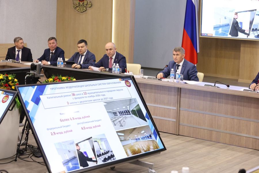 38 школ в Чувашии меняют облик: Олег Николаев призвал сделать образовательные учреждения современными и удобными для учеников