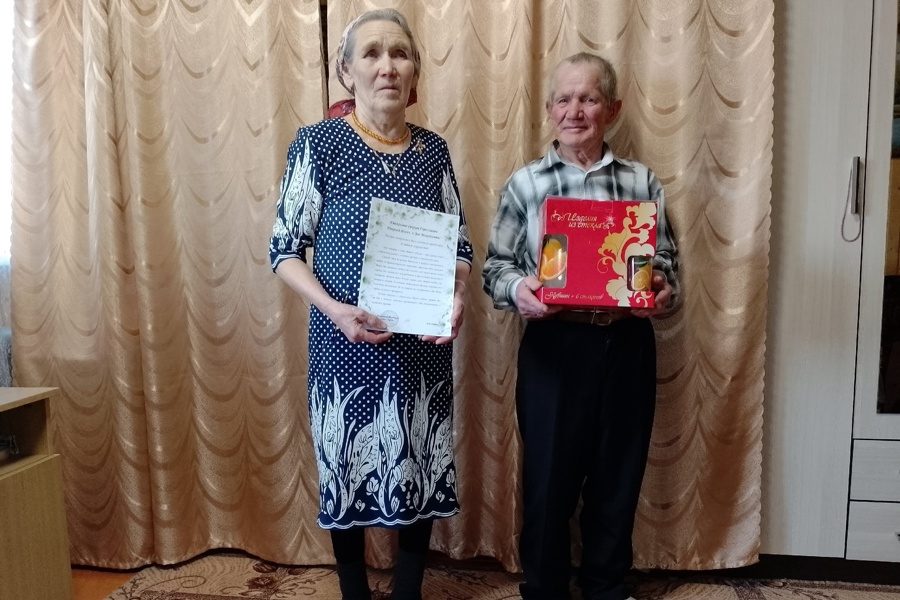 Супруги Герасимовы из Аксарино отметили 55 лет совместной жизни