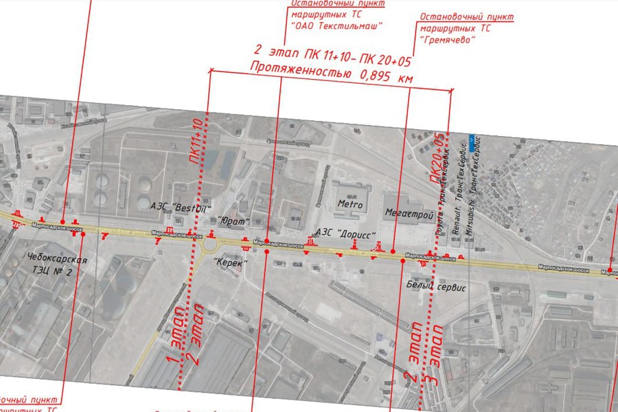 Проект капитального ремонта Марпосадского шоссе (2-й этап) прошел экспертизу