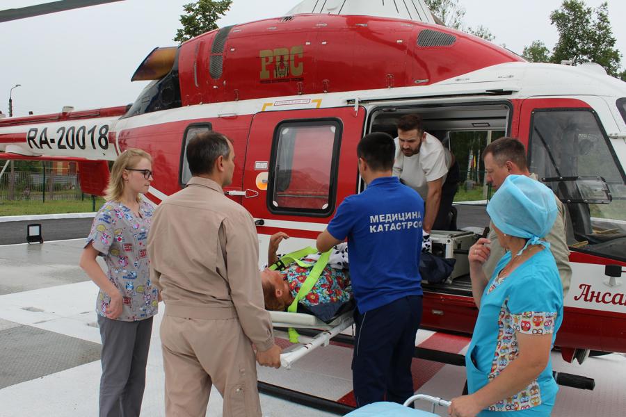 Жительницу Моргаушского района после полученных травм воздушная «скорая» доставила в столицу Чувашии