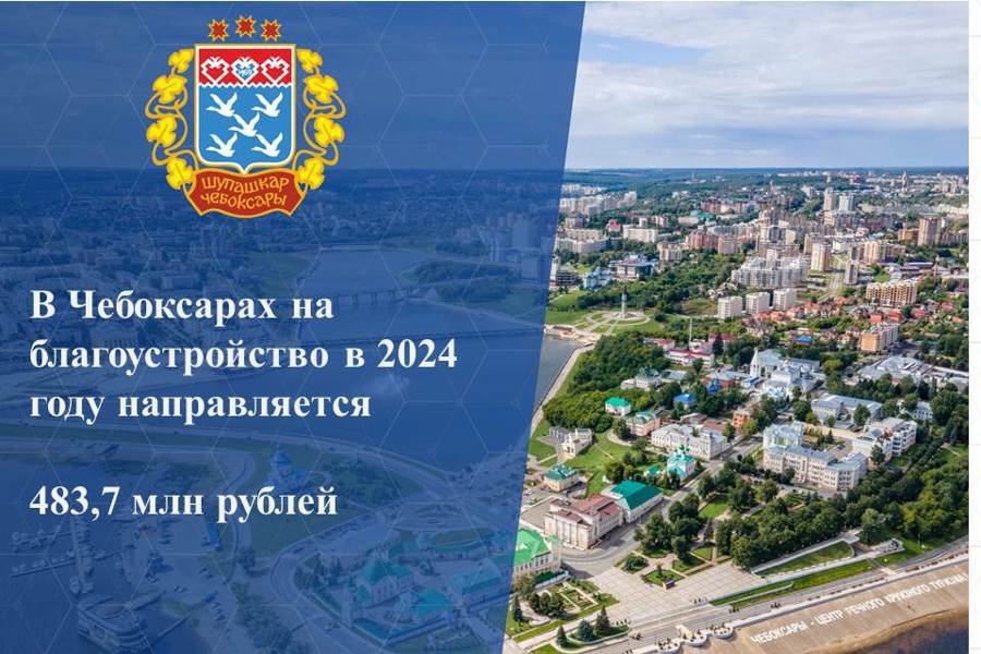 В Чебоксарах на реализацию программ благоустройства в 2024 году направляется 483,7 млн рублей