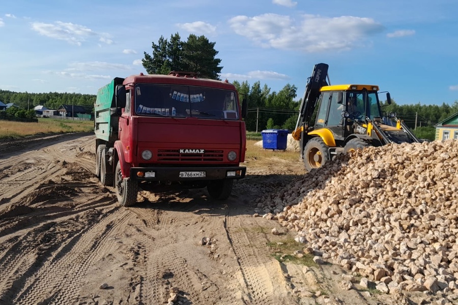 Ремонт грунтовых дорог в с. Большие Алгаши