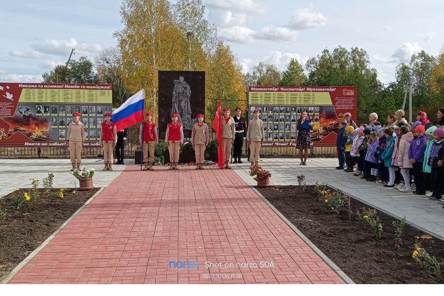 6 октября в с.Янгличи состоялось торжественное открытие Аллеи Славы