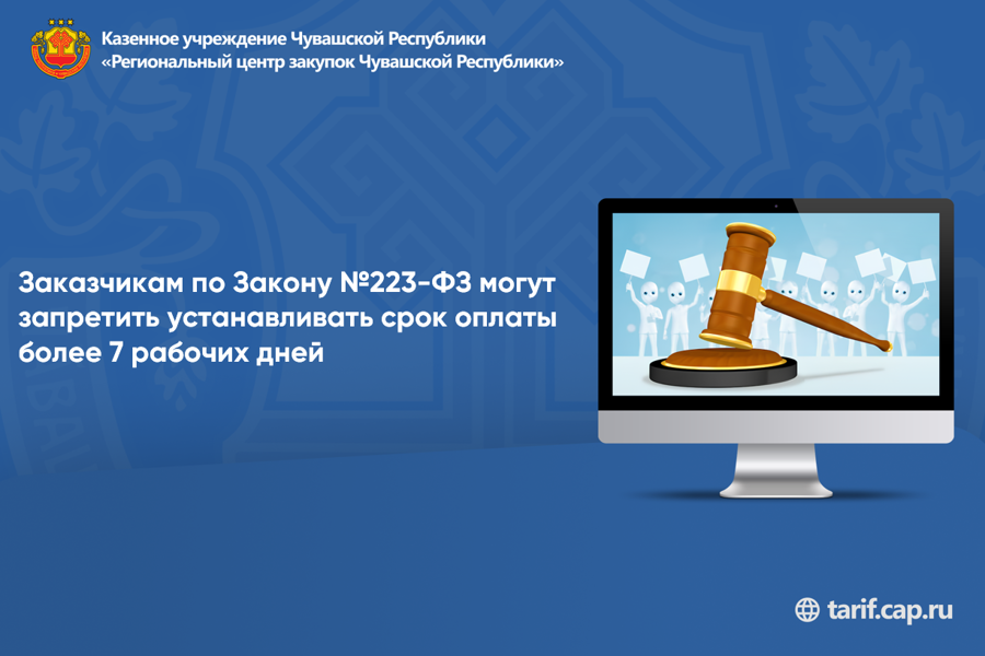 Заказчикам по Закону №223-ФЗ могут запретить устанавливать срок оплаты более 7 рабочих дней