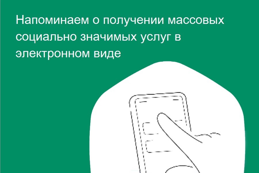 Напоминаем о получении массовых социально значимых услуг в электронном виде