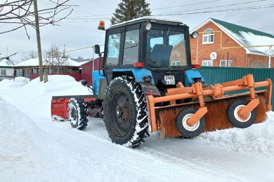 В Шумерлинском сельском поселении продолжается очистка дорог от снега