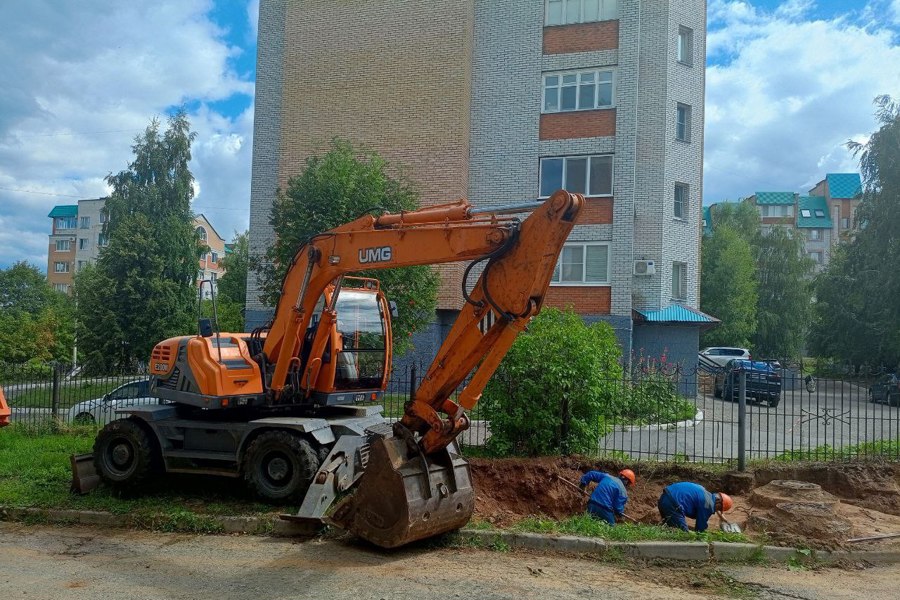 В Чебоксарах продолжается перекладка тепловых сетей в микрорайоне Волжский-1