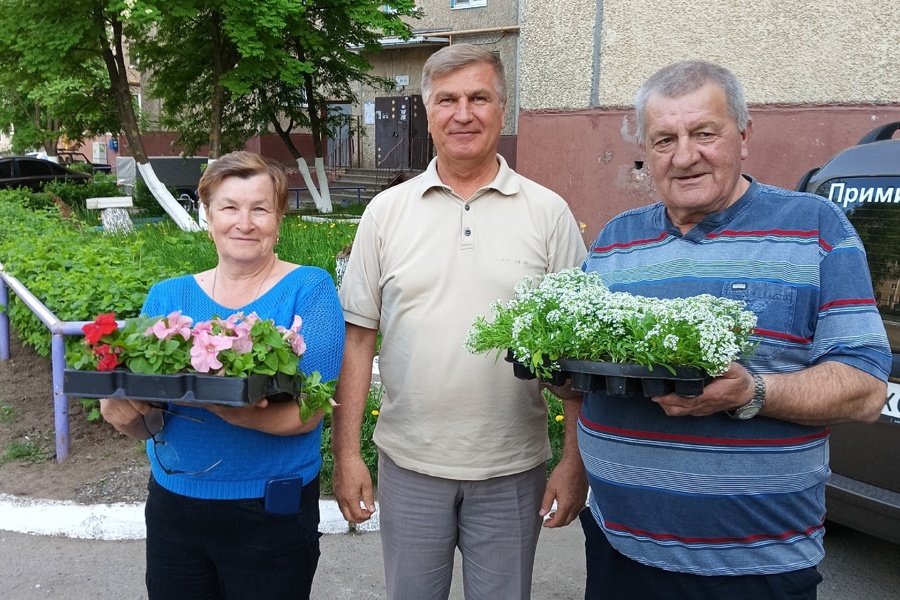 Депутат НГСД привез жителям Винокуровского округа рассаду цветов для благоустройства дворов