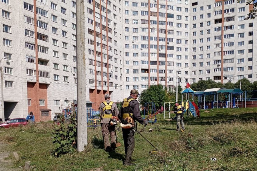 В Чебоксарах прошел покос кольцевых развязок