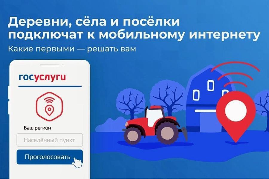 Началось всероссийское голосование на портале Госуслуги за подключение малых населенных пунктов к мобильному интернету
