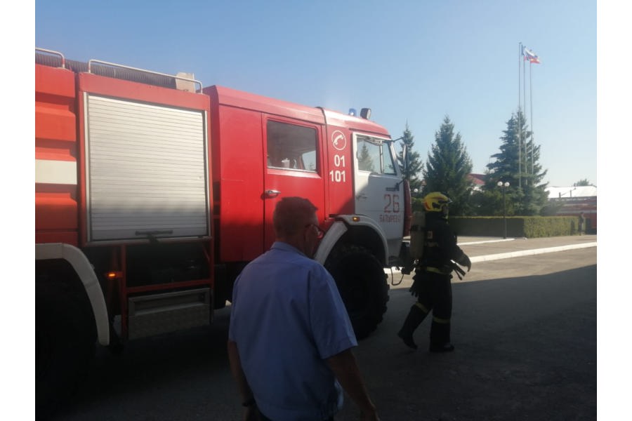 Проведено пожарно-тактическое учение в здании администрации с. Батырево
