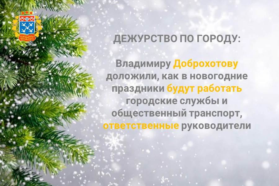 Как будут работать службы ЖКХ в новогодние каникулы?