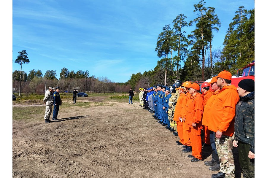 В Шемуршинском лесничестве проведены тактико-специальные учения по тушению лесных пожаров