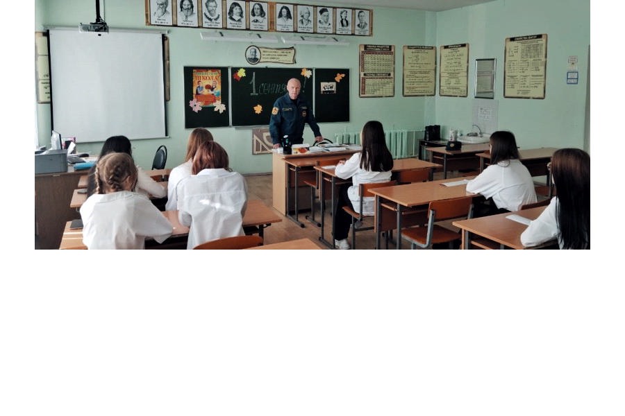 Состоялся открытый урок по пожарной безопасности для учащихся Заволжского корпуса МАОУ «СОШ № 65»