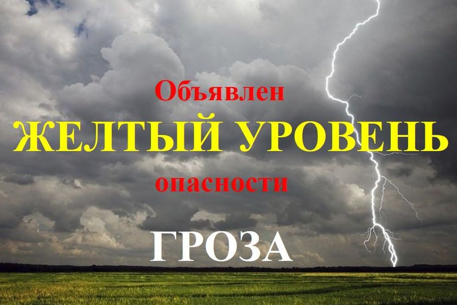 3 августа местами по Чувашской Республике ожидается «жёлтый» уровень опасности (грозы)