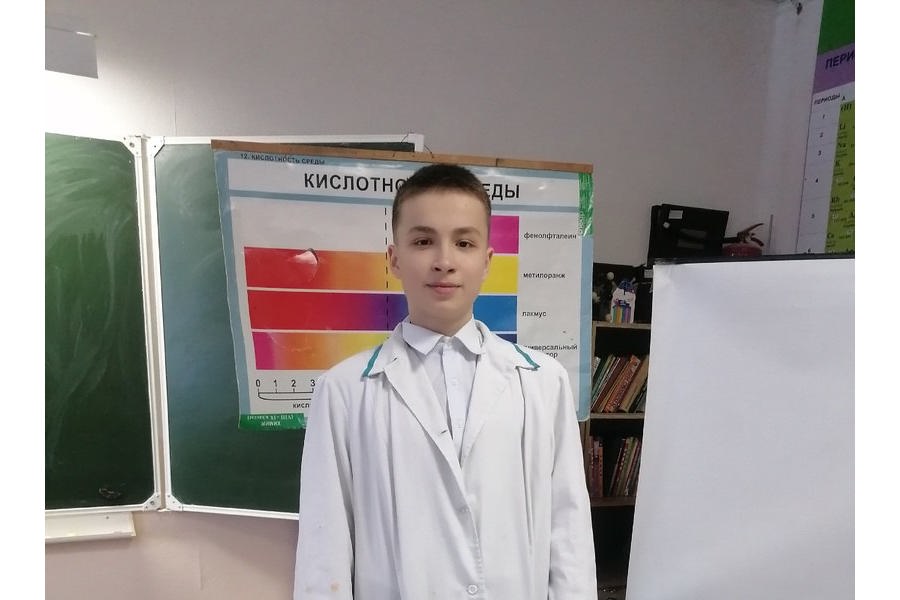 Девятиклассник гимназии №1 г. Ядрина Алексеев Д. стал призёром регионального этапа Всероссийской олимпиады школьников по химии